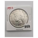 1922 Peace Silver Dollar Coin