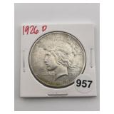 1926 D Peace Silver Dollar Coin
