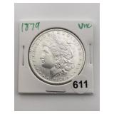 1879 UNC Morgan Silver Dollar Coin