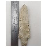 5 & 7/8" Hardin Indian Artifact Arrowhead