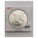 1922 Peace Silver Dollar Coin