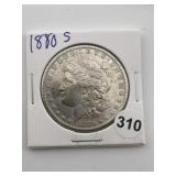 1880 S Morgan Silver Dollar Coin