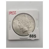 1922 Peace Silver Dollar Coin