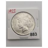1922 Peace Silver Dollar Coin