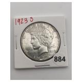 1923 S Peace Silver Dollar Coin