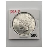 1923 D Peace Silver Dollar Coin