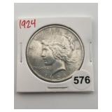 1924 Peace Silver Dollar Coin
