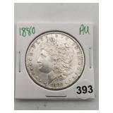 1880 AU Morgan Silver Dollar Coin