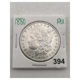 1880 AU Morgan Silver Dollar Coin