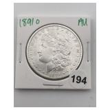 1891 O AU Morgan Silver Dollar Coin