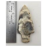 3 & 3/4" Mozarkite Hardin Indian Artifact Arrowhea