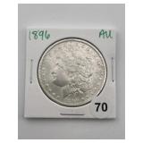 1896 AU Morgan Silver Dollar Coin