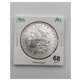 1900 AU Morgan Silver Dollar Coin