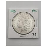 1900 AU Morgan Silver Dollar Coin
