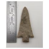 3 & 7/8" Serated Hardin Indian Artifact Arrowhead