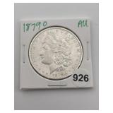 1879 O AU Morgan Silver Dollar Coin