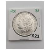 1900 AU Morgan Silver Dollar Coin
