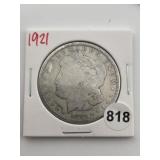 1921 Morgan Silver Dollar Coin