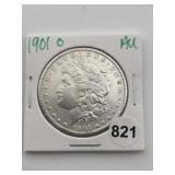 1901 O AU Morgan Silver Dollar Coin