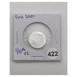 1/10th Fine Silver Coin