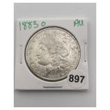 1883 O AU Morgan Silver Dollar Coin