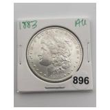 1883 AU Morgan Silver Dollar Coin