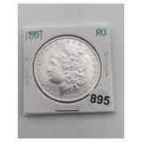 1889 AU Morgan Silver Dollar Coin