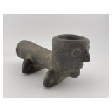 Human Effigy Pottery Pipe Indian Artifact Arrowhea