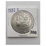 1882 S Morgan Silver Dollar Coin