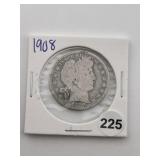 1908 Barber Half Dollar Coin