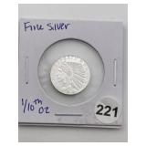 1/10th Fine Silver Coin