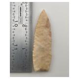 2 & 5/8" Clovis Indian Artifact Arrowhead