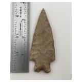 3 & 3/4" Texas Pedernales Indian Artifact Arrowhea