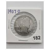 1907 O Barber Half Dollar Coin