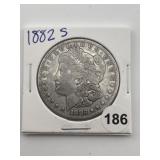 1882 S Morgan Silver Dollar Coin