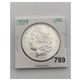 1889 AU Morgan Silver Dollar Coin