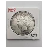 1922 Peace Silver Dollar Coin