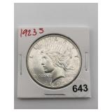 1923 S Peace Silver Dollar Coin