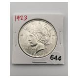 1923 Peace Silver Dollar Coin