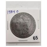 1884 O Morgan Silver Dollar Coin
