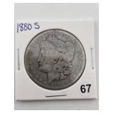 1880 S Morgan Silver Dollar Coin