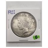 1922 Peace Silver Dollar Coin