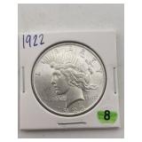 1922 Peace Silver Dollar Coin