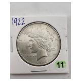 1922 Peace Silver Dollar Coin