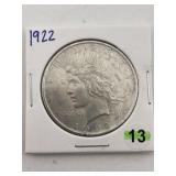 1922 Peace Silver Dollar Coin