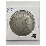 1921 Morgan Silver Dollar Coin