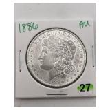 1886 AU Morgan Silver Dollar Coin