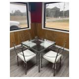 Glass Top Table with 4 Chairs nice condition