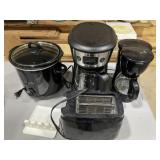 2 Coffee Makers, Crock Pot, Toaster all VERY nice