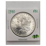 1890 AU Morgan Silver Dollar Coin